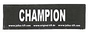 Julius K9 Velcro stickers L CHAMPION