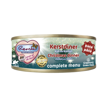 Renske Kattenvoer Vers Vlees Maaltijd Adult Limited Kerstdiner 70 gr