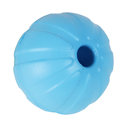 Apporteerbal Eva met Gat Drijvend Blauw<br> 9 cm