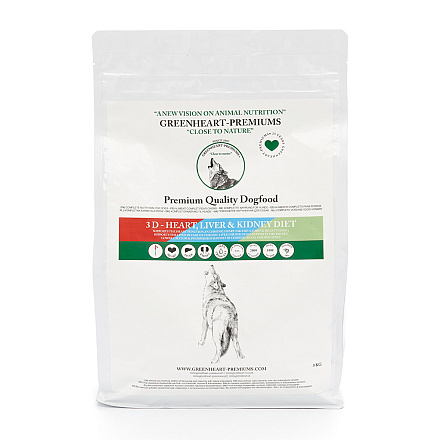 Greenheart Hondenvoer 3D Heart, Liver & Kidney 3 kg