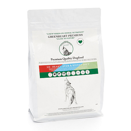 Greenheart Hondenvoer 3D Heart, Liver & Kidney 3 kg