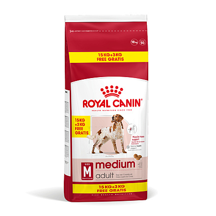 Royal Canin Hond Medium Adult 15 + 3 Kg