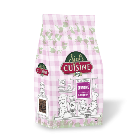 Yamipets Sjef's Cuisine hondenvoer Sensitive Lamb Rice 12,5 kg